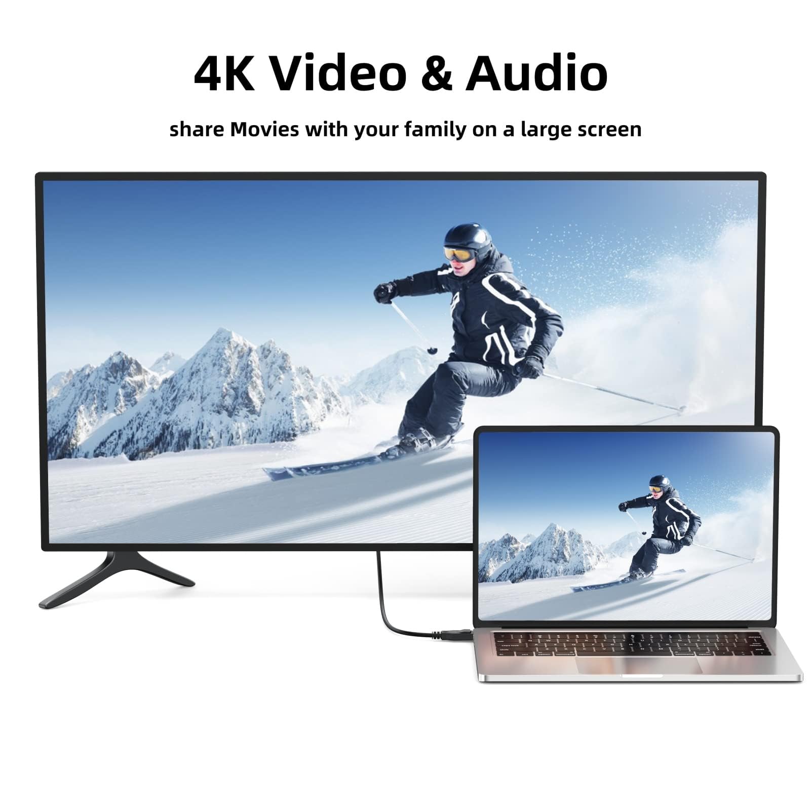Lot de 10 câbles DisplayPort vers HDMI 4K 4K DP vers HDMI HDTV - Port d'affichage unidirectionnel vers HDMI compatible avec TV, Dell, moniteur, projecteur, bureau, AMD, Lenovo, HP, ThinkPad et plus