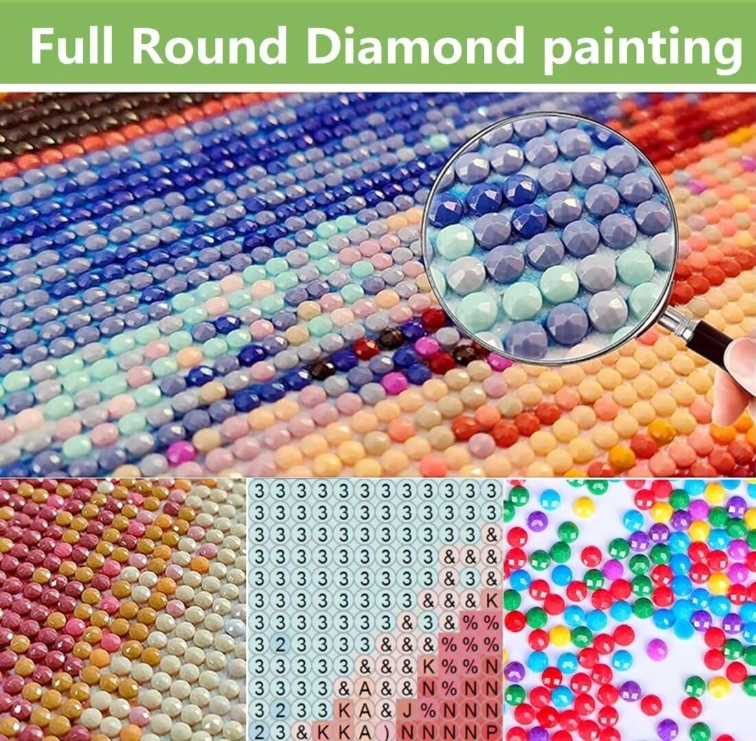 Diamant Painting Set 'Blaue Rosen & Schmetterlinge' – 5D DIY Diamantbild 50x100 Cm Für Erwachsene & Kinder