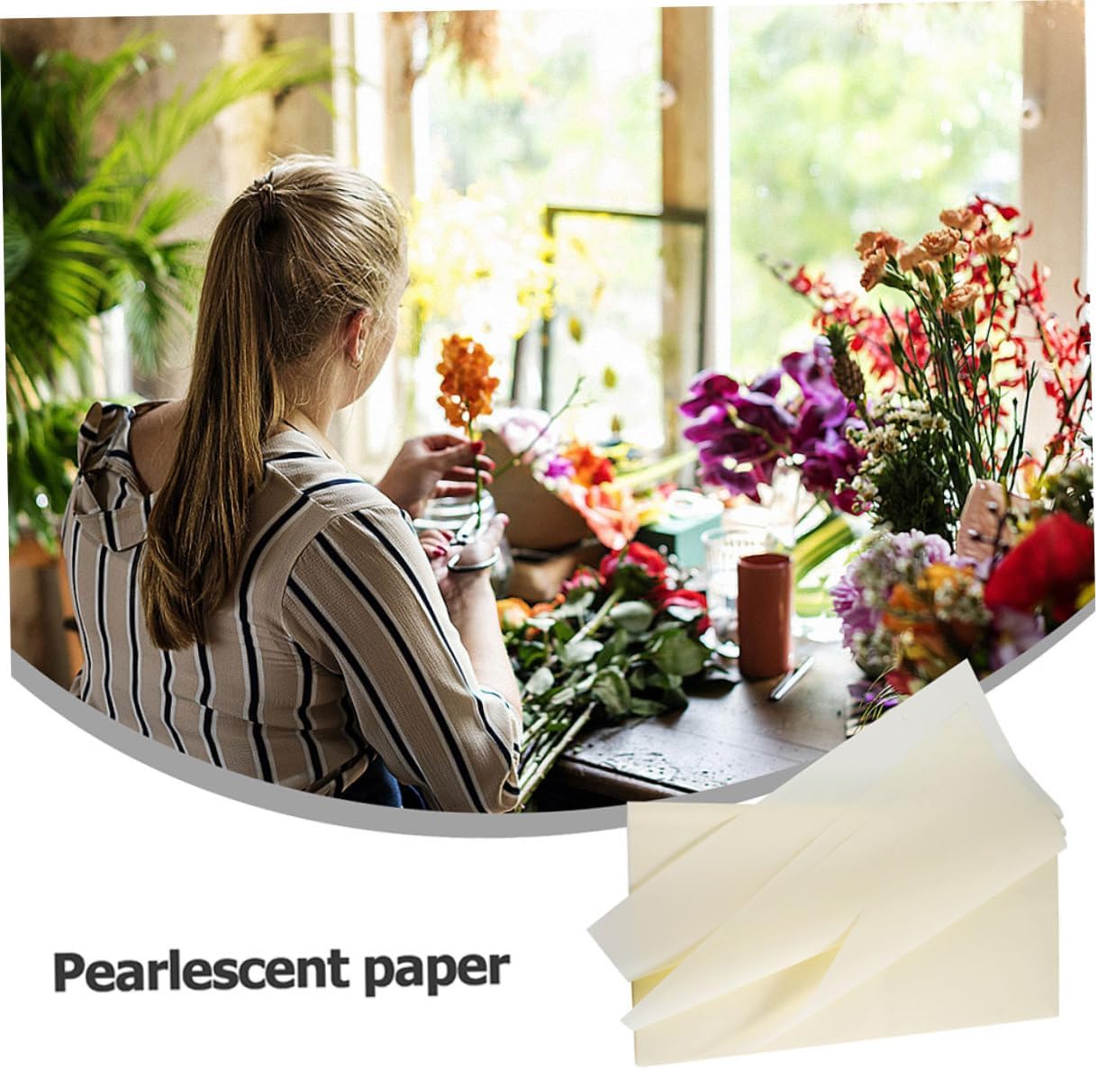 IWOWHERO 40sheets Decorative Wrapping Tissue Paper Flower Packing Liner -wear Creative Present Wrap Multi-Purpose Floral Use Fun