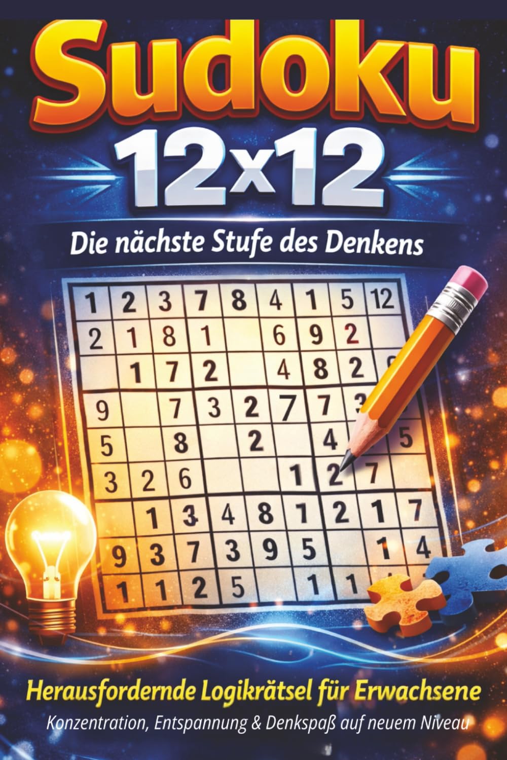 Sudoku 12x12 Rätselbuch: Sudoku Rätselbuch 12 x 12 | Konzentration, Entspannung und Denkspaß | 110 Seiten | 50+ Rätsel | Lösungen enthalten