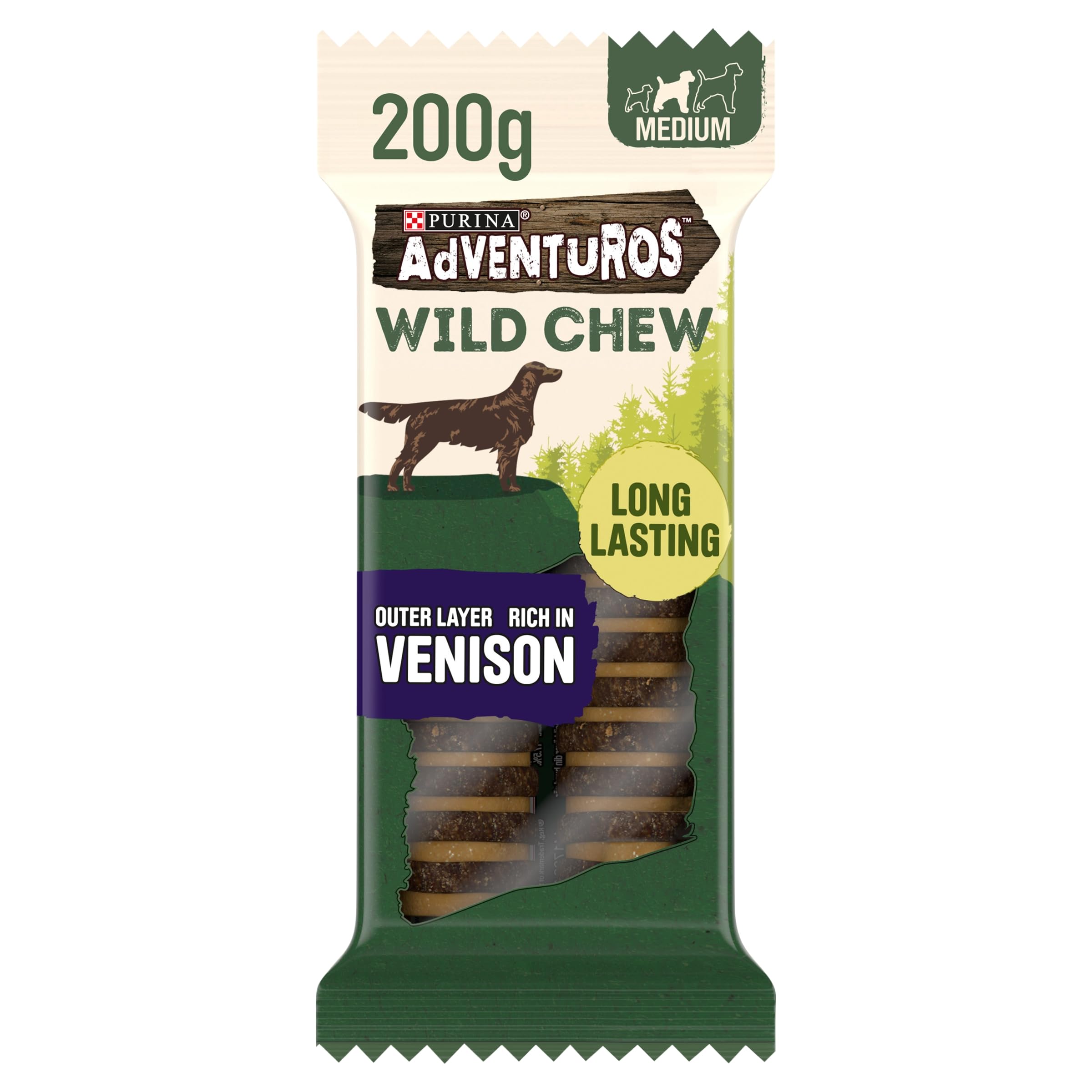 ADVENTUROS Wild Chew Venison Dog Treats 200g