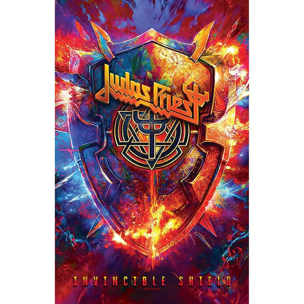 Judas Priest Invincible Shield None Flag Multicoloured Band Merch, Bands Standard