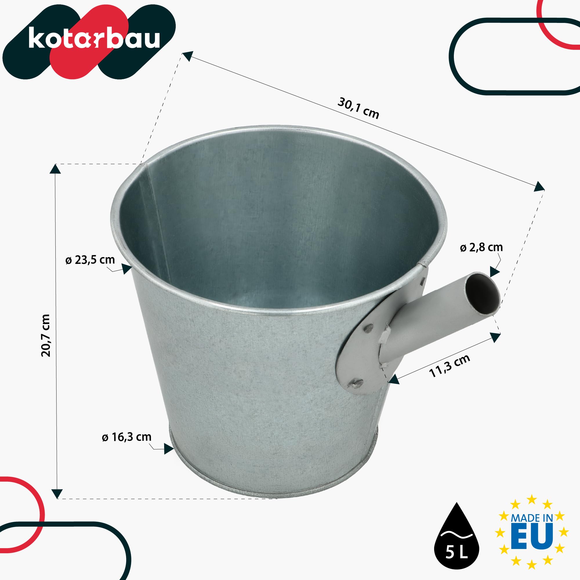 Cuillère D'égout En Acier - 17 Cm, Pour Nettoyage Fosses Septiques Et Puisards