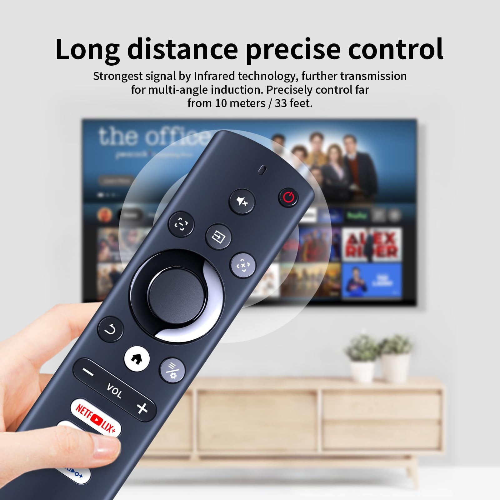 Nouvelle télécommande de Remplacement Compatible avec HAPPRUN goodee Boom NexiGo Projector ONOAYO Lisowod Aurzen iSinbox YG381 Projecteur