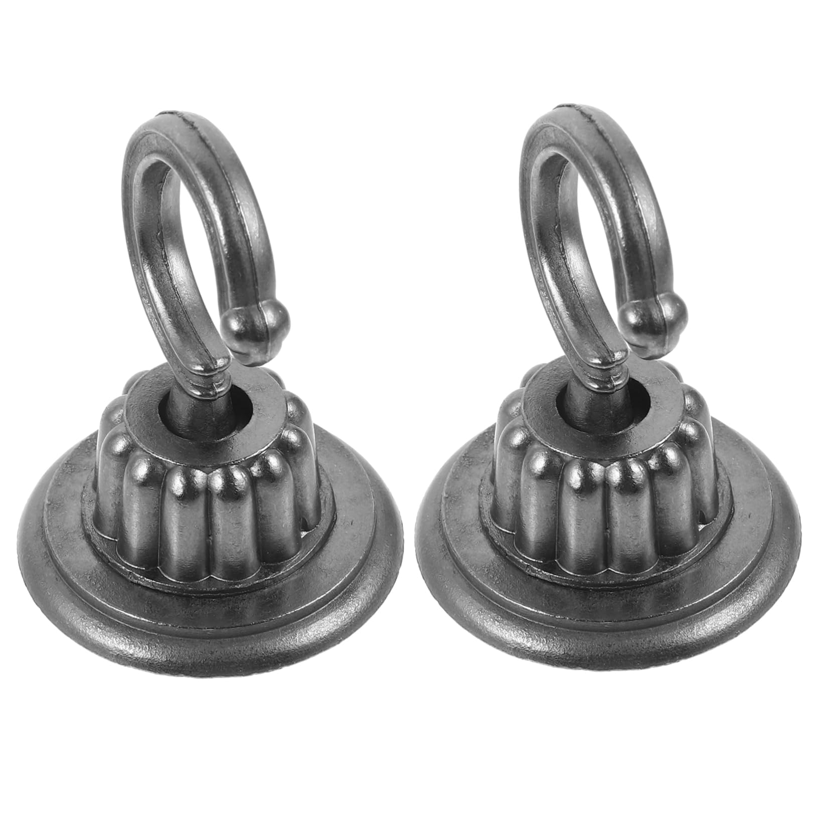 Toyvian 4 Ensembles Crochet Pivotant Crochets De Plafond Décoratifs Supports De Pots De Fleurs pour L'extérieur Crochet Orchidée Suspendu Cintres À Fleurs Alliage De Zinc Noir 2 Pièces * 4