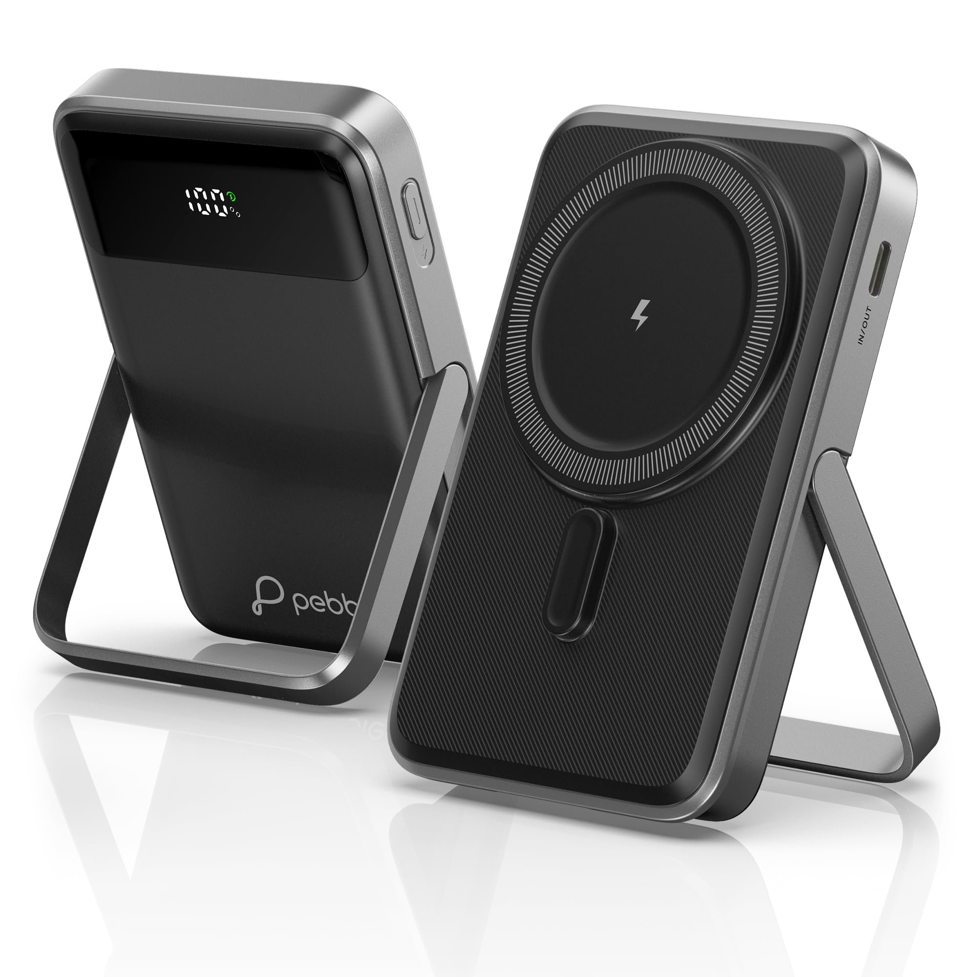 Pebble Rapid MagPro 10000mAh Power Bank 15W Wireless & 22.5W Wired Fast Charging Magnetic Snap Digital Display Compact Design 10-Way Circuit Protection Ultra-Fast Charge-image-34