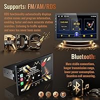 Vista 5 de Estéreo de coche Android 13 de 10.1 pulgadas con pantalla táctil giratoria, CarPlay inalámbrico y Android Auto, 2G+32G, Single Din, para Ford F150