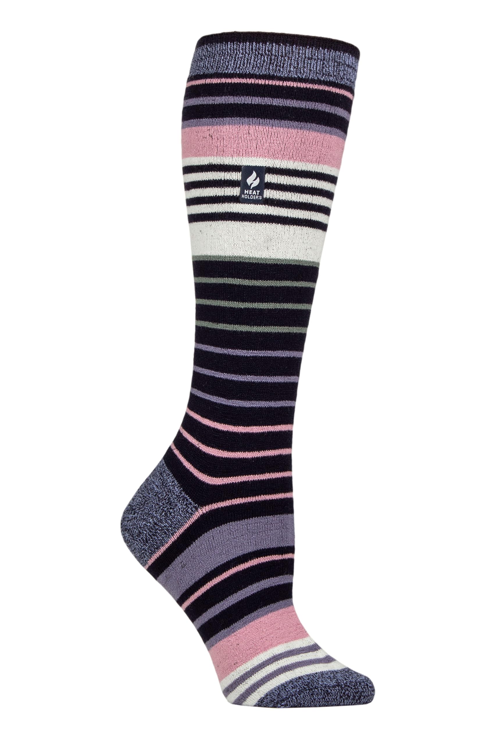 Heat Holders Women's Jura Navy / Lilac Sockshop 1.0 Tog Apres Ski Ultra Lite Ski Socks Pack Of 1 (Uk, Numeric, 4, 8, Regular, Regular, Jura Navy/Lilac)