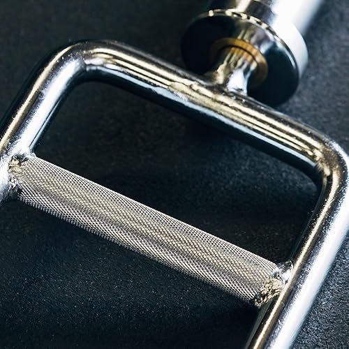 Miniatura 9 de Titan Fitness martillo olímpico sólido, martillo de tríceps cromado, barra de contrapeso de 34 pulgadas