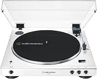 Toca-Discos Audio-Technica Sem Fio com acionamento automático por correia (Belt-Drive) AT-LP60XBT-WW, Branco/Branco, Bivolt 120/240V