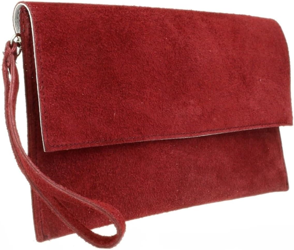 Girly HandBags Womens Plain Suede Clutch Bag