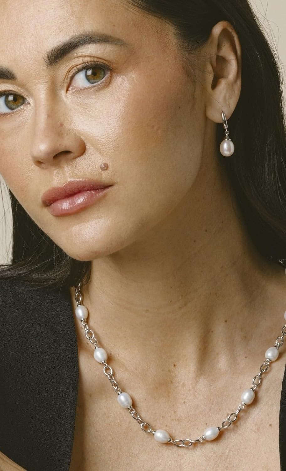 THE PEARL SOURCE Drop Shape Pink Freshwater Cultured Pearl Elegance Earrings for Women