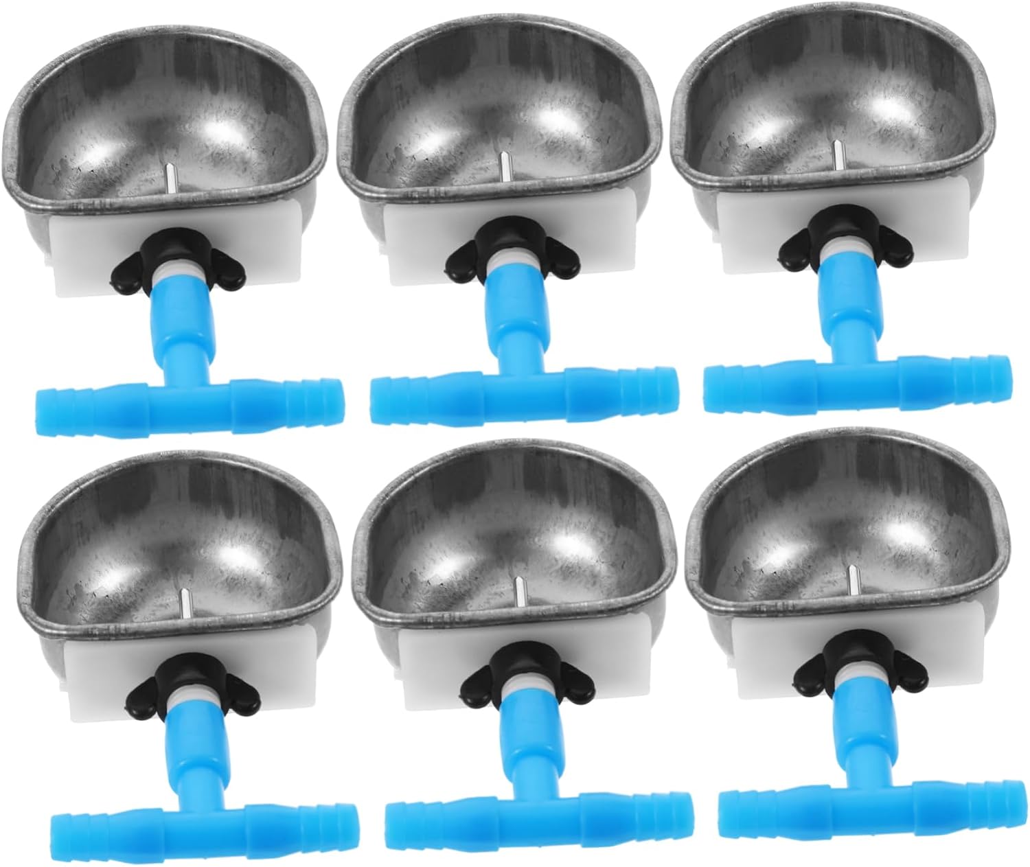 6Pcs Rabbit Water Bowl and Cage Feeder Easy Install Animal Water Drinker Convenient Automatic Watering for Bunnies