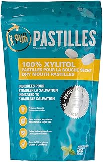 X-PUR - Xylitol Breath Mints For Dry Mouth And Bad Breath - Peppermint Flavored Xylitol Mints - Stimulates Saliva - 100% Natural Mouth and Breath Freshener - Bag of 1000 pastilles