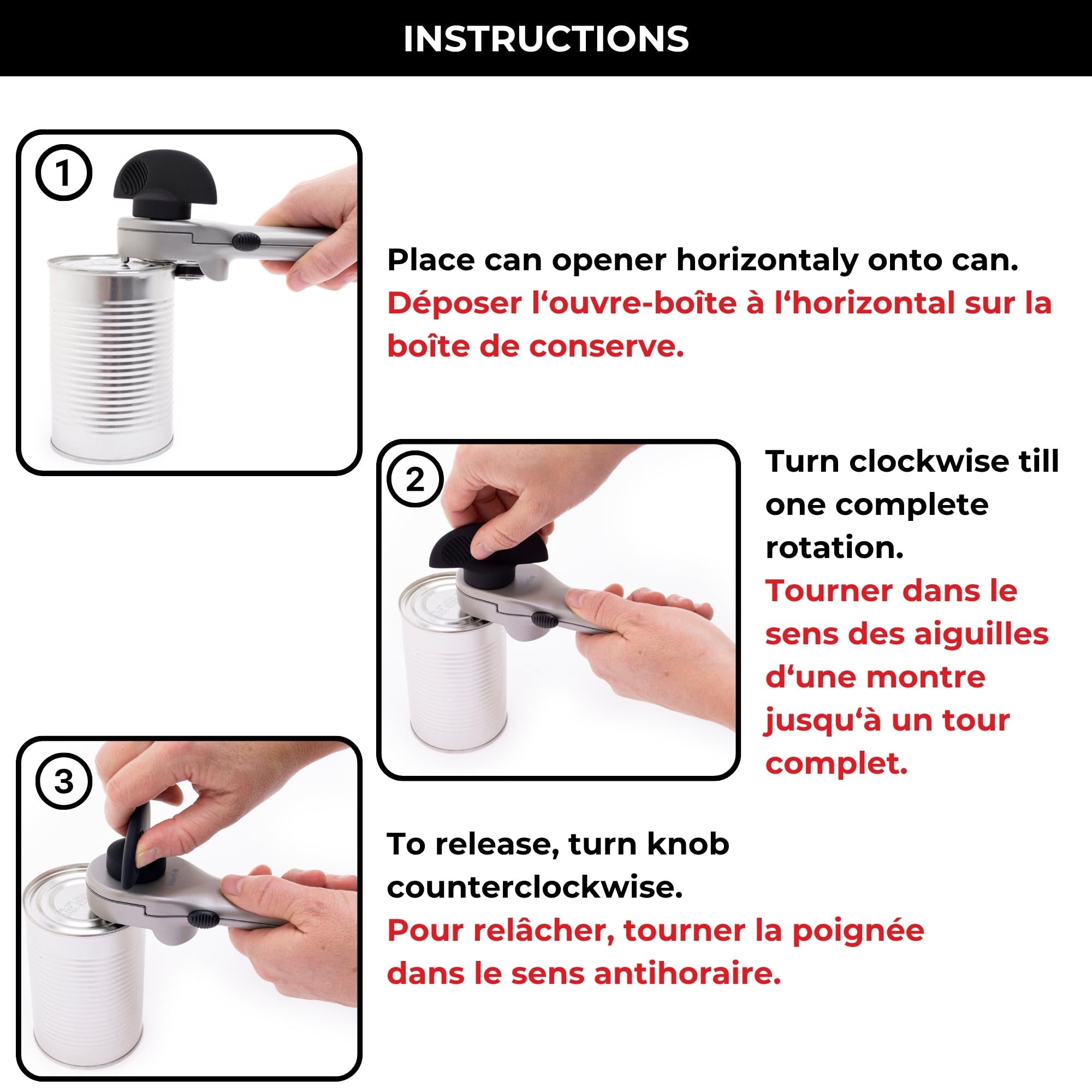Starfrit 093008 Securimax Ouvre-boîte automatique Argenté