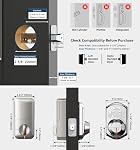TEEHO TE002 Serrure de porte à empreinte digitale, porte-clés électronique sans clé pour porte avant - Verrouillage automatique - Installation facile - Tache du nickel