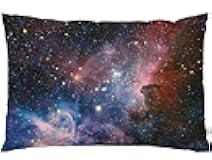 EKOBLA Throw Pillow Cover Galaxy Star Filed Outer Space Nebula Gas Congestion Cloud Image Vivid Energy Movements Decor Lumbar Pillow Case Cushion for Sofa Couch Bed Standard Queen Size 20x30 Inch
