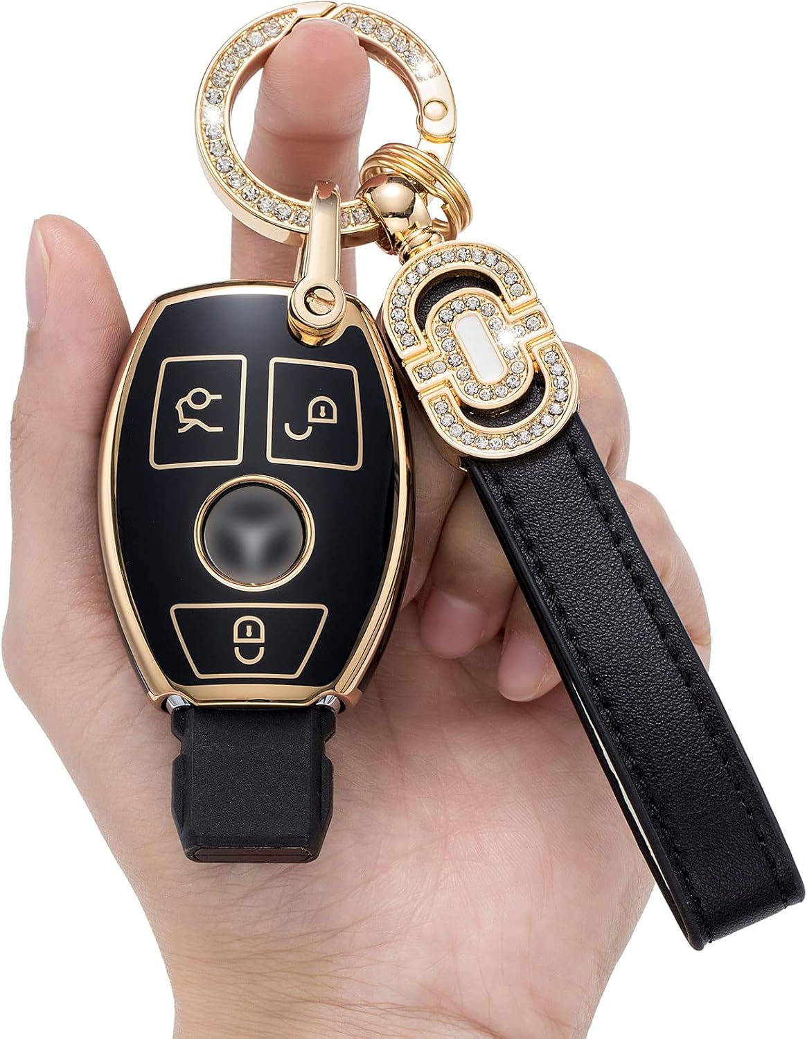 TPU Key Fob Case Cover Suitable for Mercedes Benz A B C E S G M R SL Class GLA GLC GLE GLS GLK CLA CLS AMG Smart Key Fob