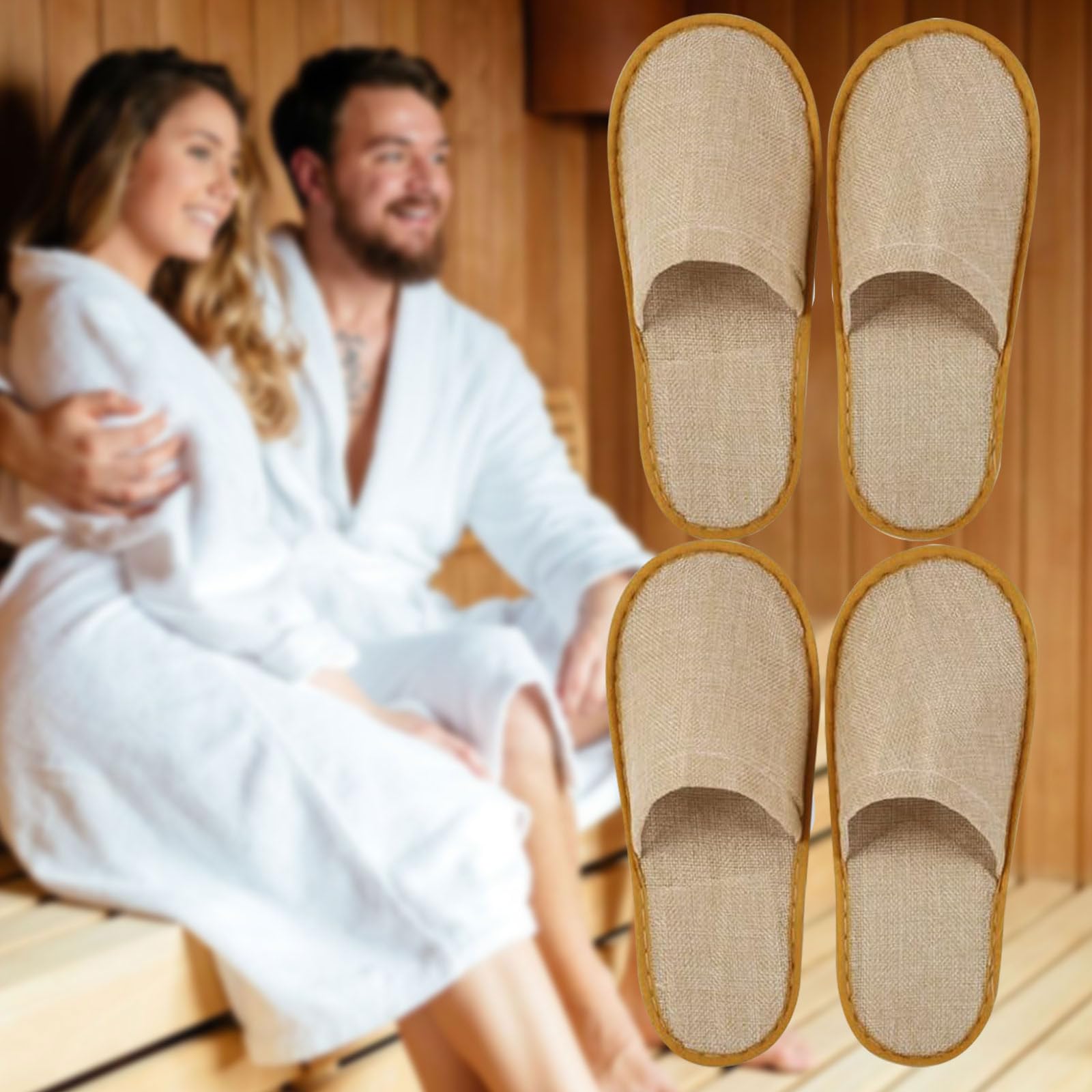 Comioke Pantofole Hotel, Pantofole Chiuse Hotel, 4 Paia Pantofole Usa E Getta Ospiti Antiscivolo, Pantofole d'albergo, Ciabatte Monouso Ospiti, Pantofole SPA, Ciabatte Sposa Bianco(Taglia Eu 37-43,)