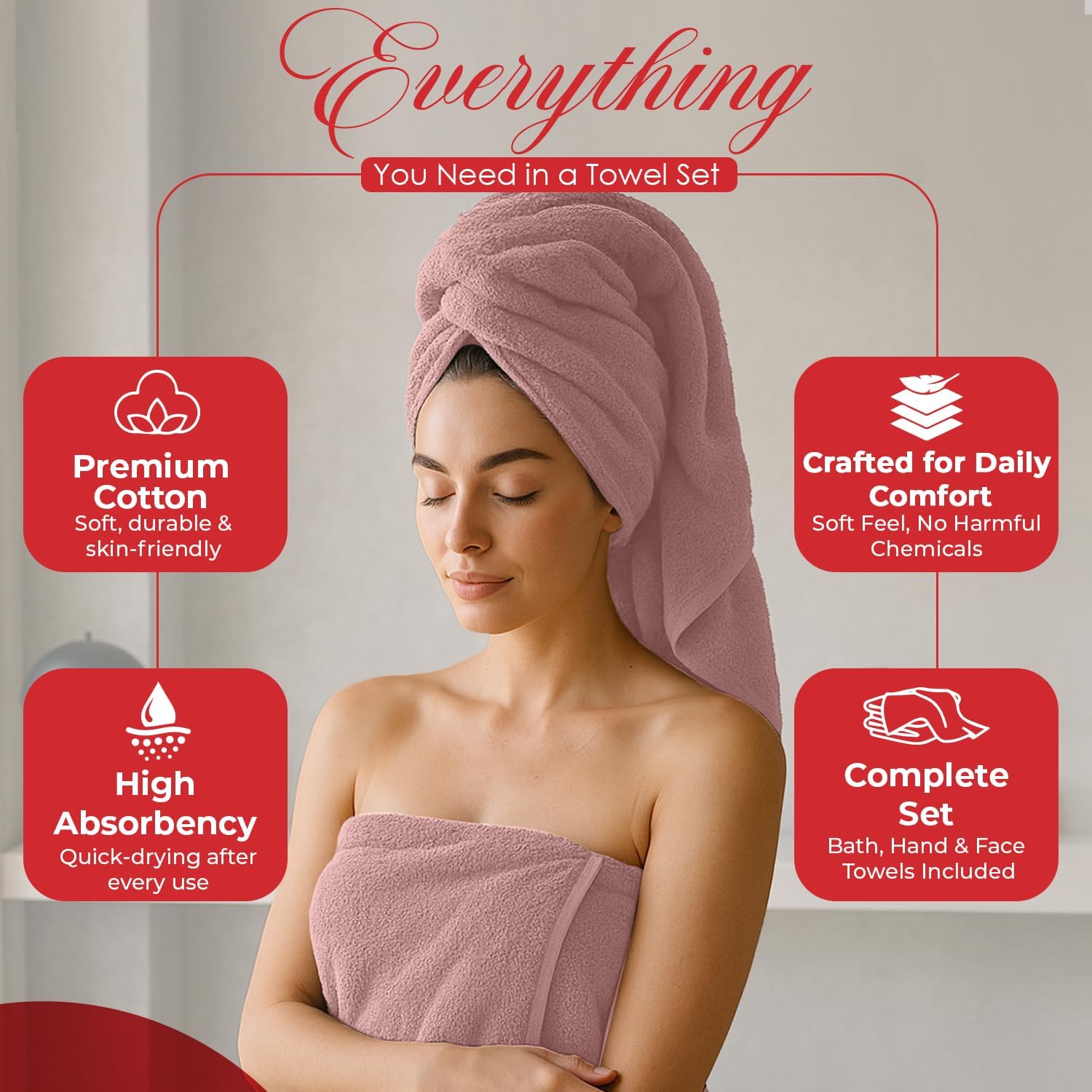 RIVERSIDE 10 Pc Towel Bundle – Includes 2 Bath Sheets (35x70”) + 8 Pc Towel Set [2 Bath Towels (27x54”), 2 Hand Towels (16x28”), 4 Washcloths (12x12”)] – 100% Cotton, Soft, Absorbent & Durable