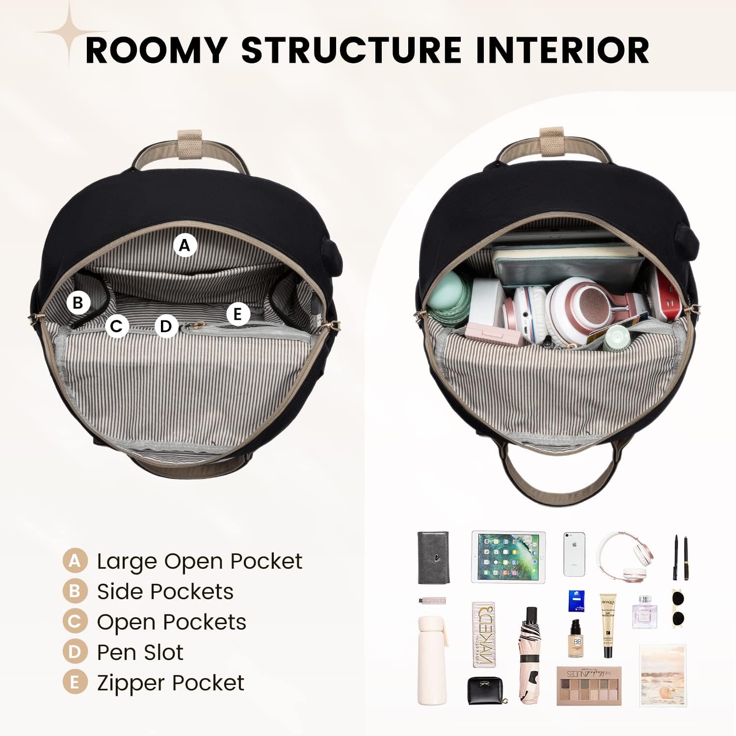 LOVEVOOK Mini Backpack for Women Stylish Waterproof Backpack Purse with USB Port, Cute Daypack for College Travel Party - Image 3
