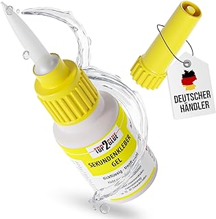 Sekundenkleber GEL extra stark universal - Superkleber wasserfest, hitzebeständig, flexibel - Spezialverschluss gegen Austrocknung - Alleskleber für Plastik, Kunststoff, Keramik, Holz, Metall uvm.