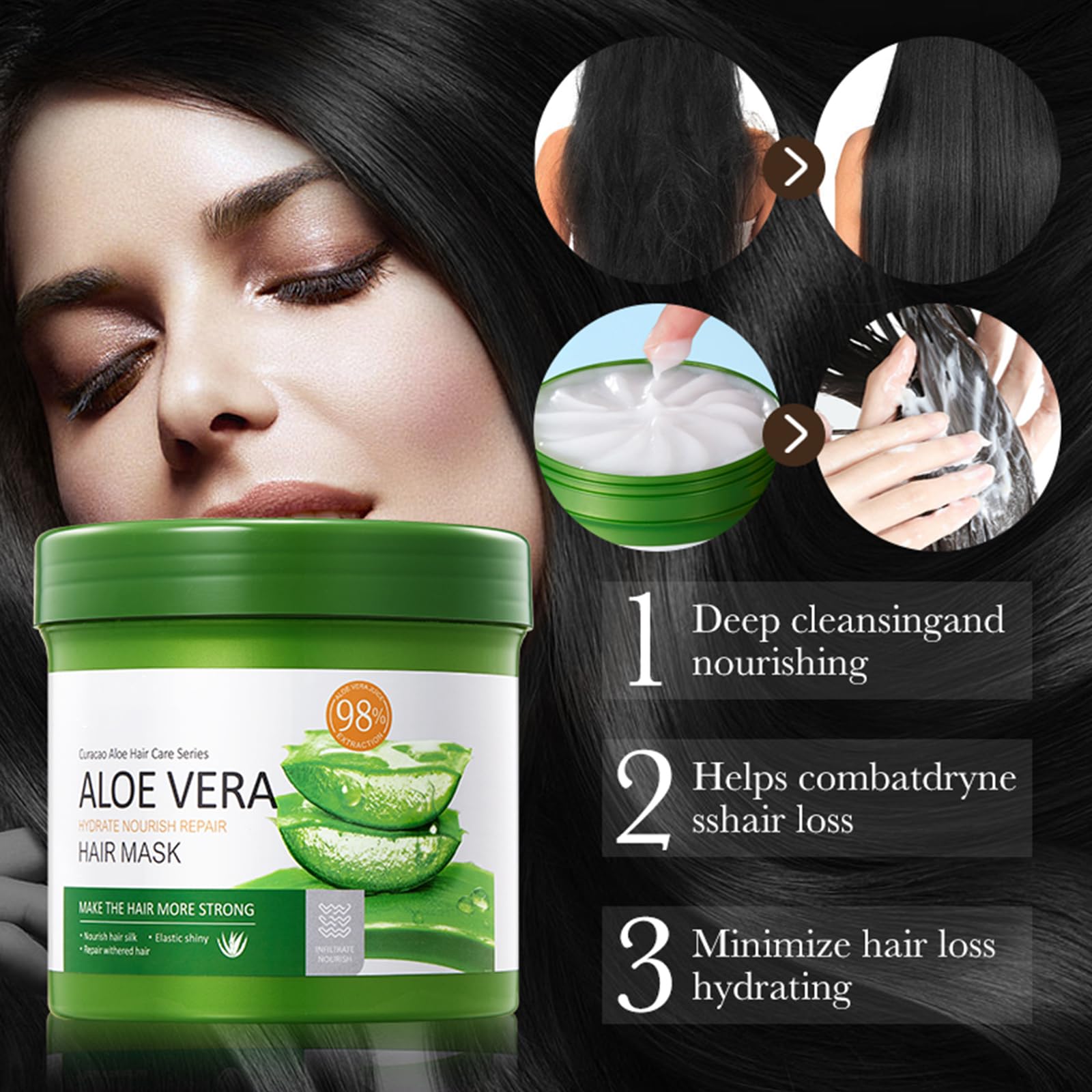 Aloe Vera Haarmaske, Haarmaske Reparieren, Keratin Haarmaske, Haarmaske Fr  Geschdigtes Haar, Aloe Vera Reparatur-Haarmaske, Repair Hair Mask, Pflegen  Sie Das Haar, 500g : Amazon.de: Kosmetik
