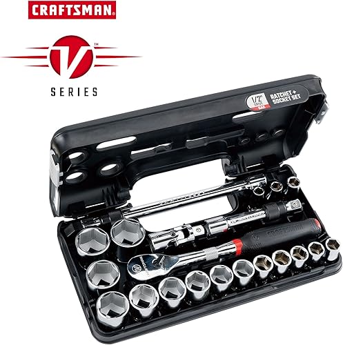 Miniatura 2 de Juego de llaves CRAFTSMAN V-SERIES, SAE poco profundo, accionamiento de 12 pulgada, 21 piezas (CMMT45754V)