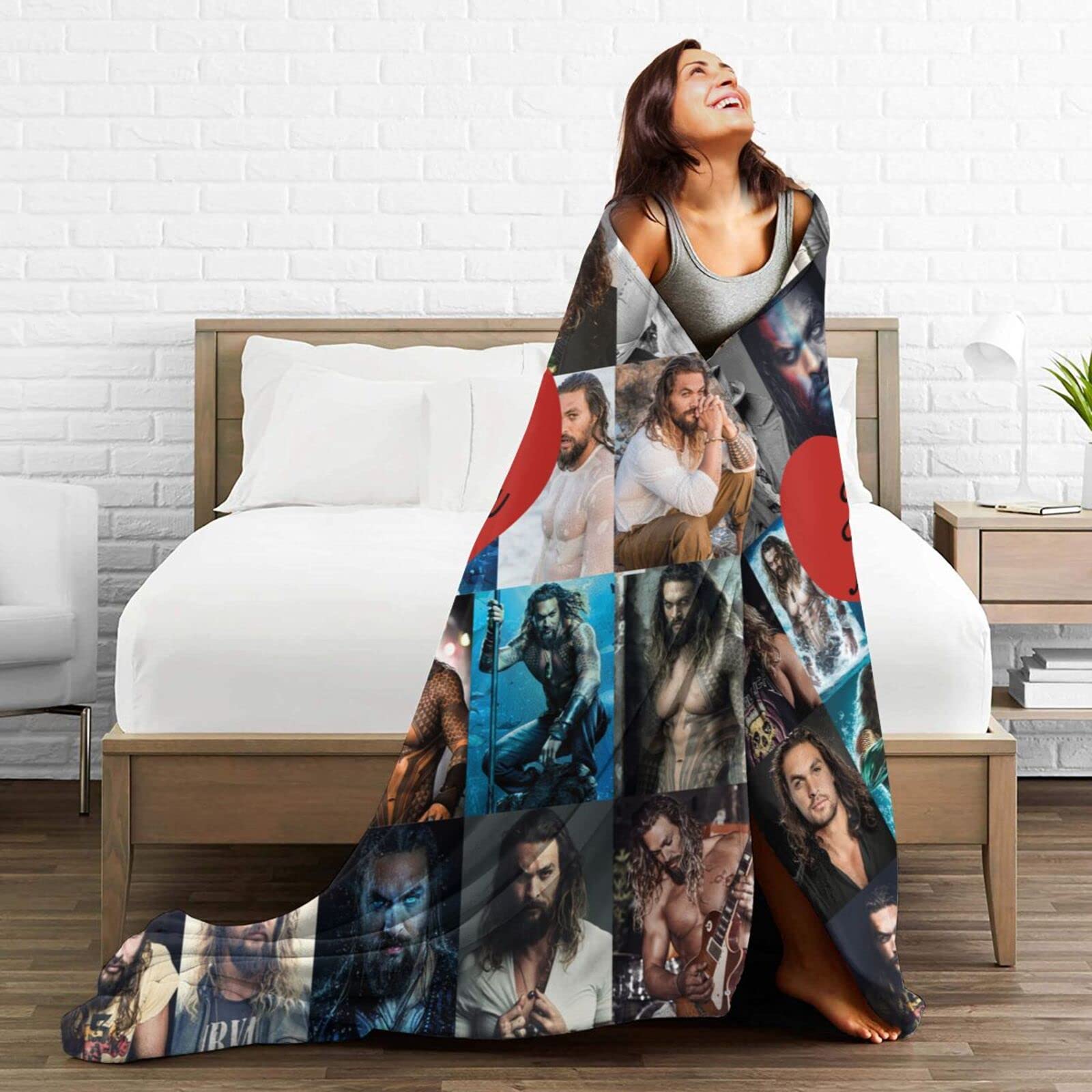 Gemütliche Woll-Fleece-Decke Mit Jason Momoa Design – Super Weich, Für Sofa, Camping & Mehr