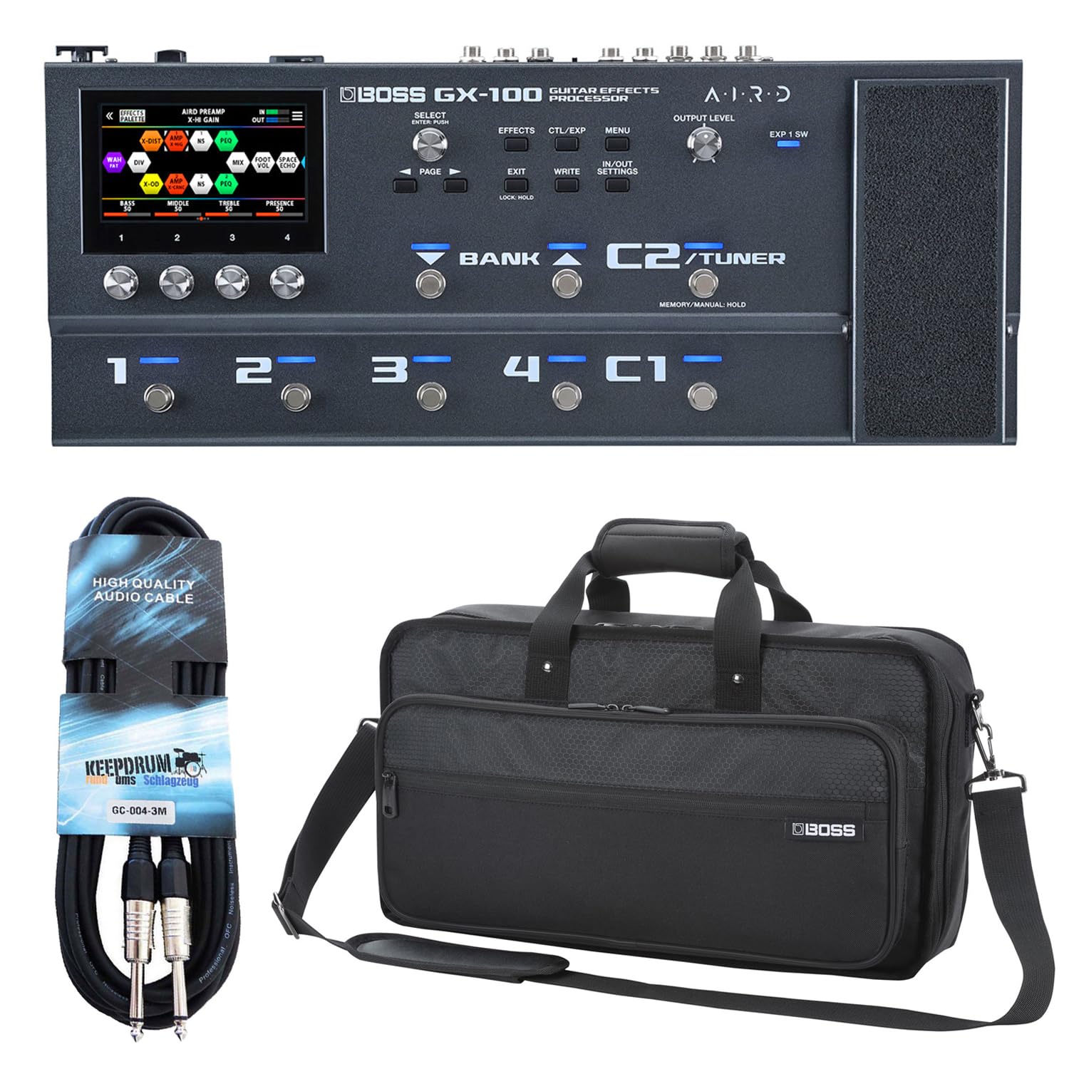 Boss GX-100 urządzenie wielofunkcyjne z torbą Boss i kablem keepdrum