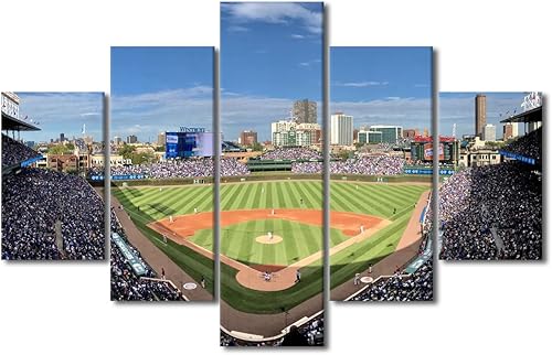 Miniatura 44 de Decoración de pared, lienzo para estadio deportivo de Estados Unidos, arte de pared moderno Fenway Park en Boston, arte de pared para oficina, sala