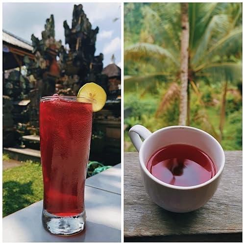 Miniatura 2 de Exquisito té en polvo de flor de hibisco rojo de Exotic Bali, estilo de vida saludable, té de hierbas naturales, antioxidantes, sabor dulce picante,