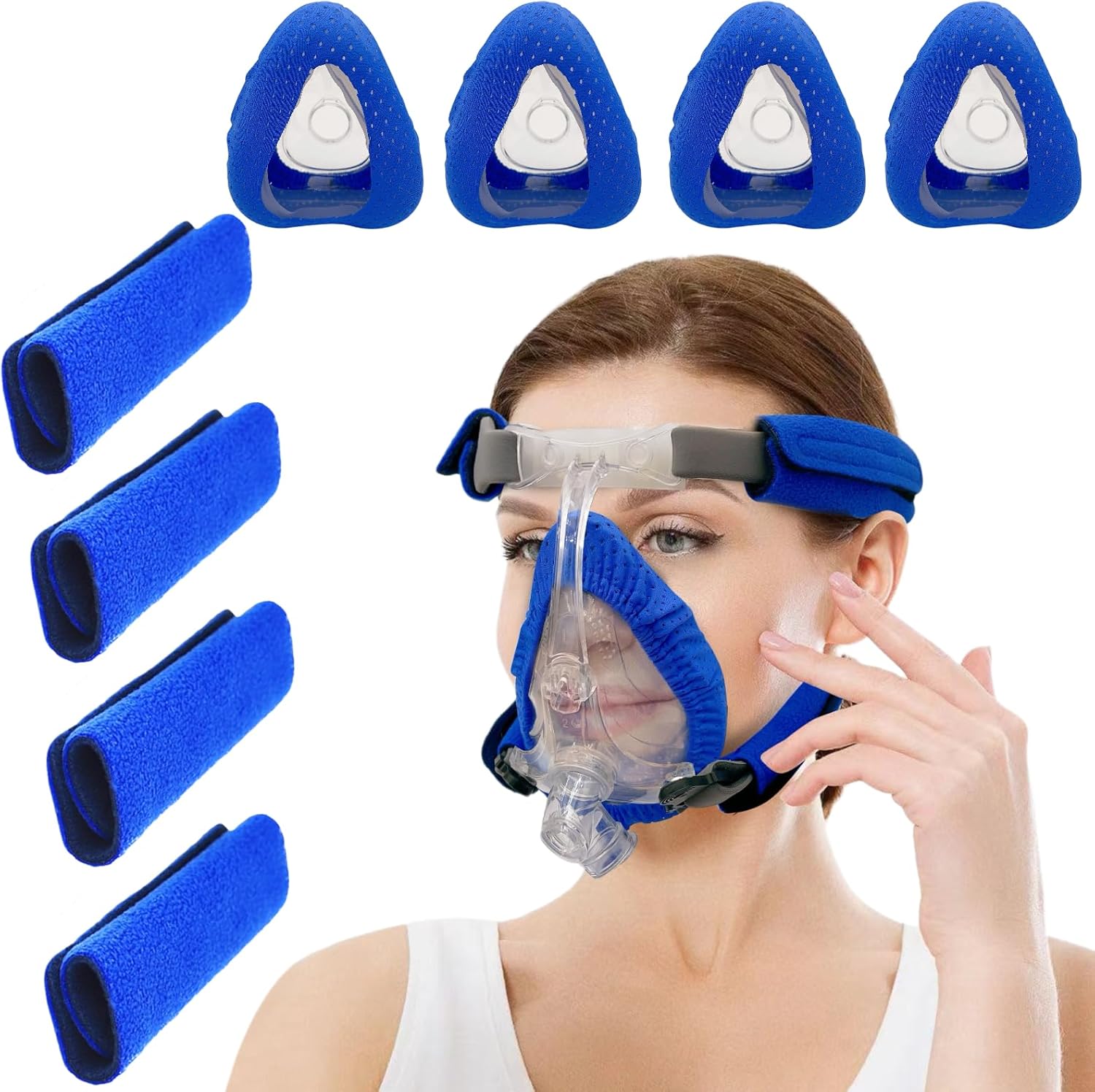 Amazon.com: 4 Pack CPAP Mask Liners + 4 Pack CPAP Strap Covers One Size ...