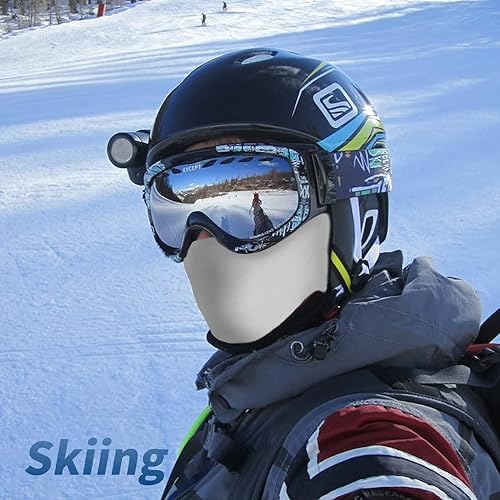 Miniatura 95 de YESLIFE Máscara de esquí, máscara facial para hombres y mujeres, esquí, snowboard, motocicleta, protección UV y protección contra el viento 6 Negro