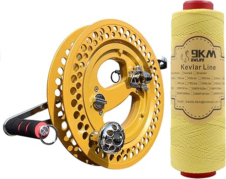 9KM DWLIFE 10.6in Kite Reel Winder and 200Lb 1000Ft 1.1mm Braided Kevlar Kite String