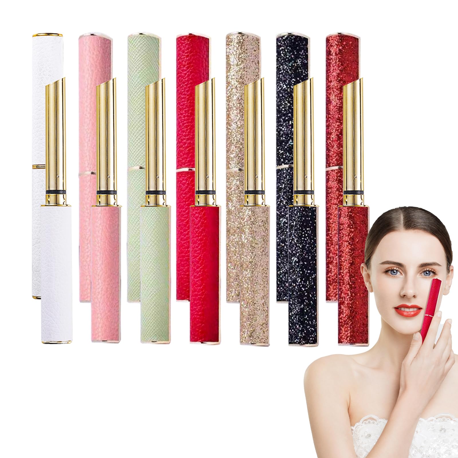 SKTMH 口紅 チューブ 7本セット 口紅容器 リップクリームケース おしゃれ キラキラ 軽量 ポータブル 詰め替え可能 DIY用 回転式 口紅保存容器 手作り 口紅 リップスティック 口紅ケース メイクツール