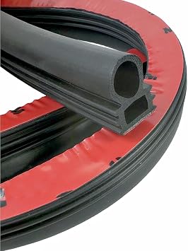 Moyishi D with Square Shape Door Rubber Seal Strip,1" RV Slide Out Seal Self-Adhesive EPDM Rubber, Weather Stripping for Fill Gaps,Apply to Car,Truck,RV,Boat and Home Application 16 Feet