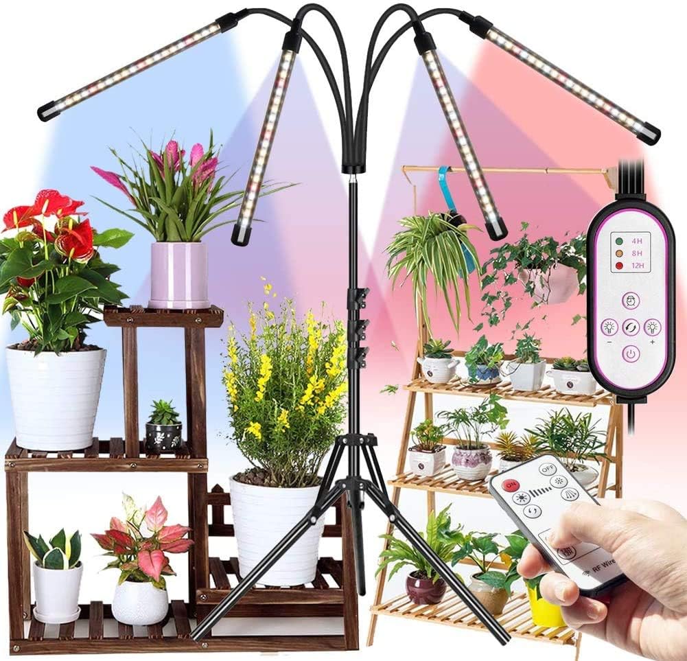 meiyasy Grow Lights for Indoor Plants, 4 Head 80 LED Floor