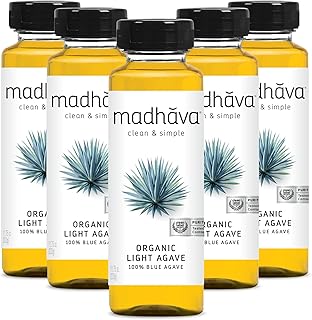 MADHAVA Organic Light Agave | 100% Pure Organic Blue Agave Nectar | Natu...