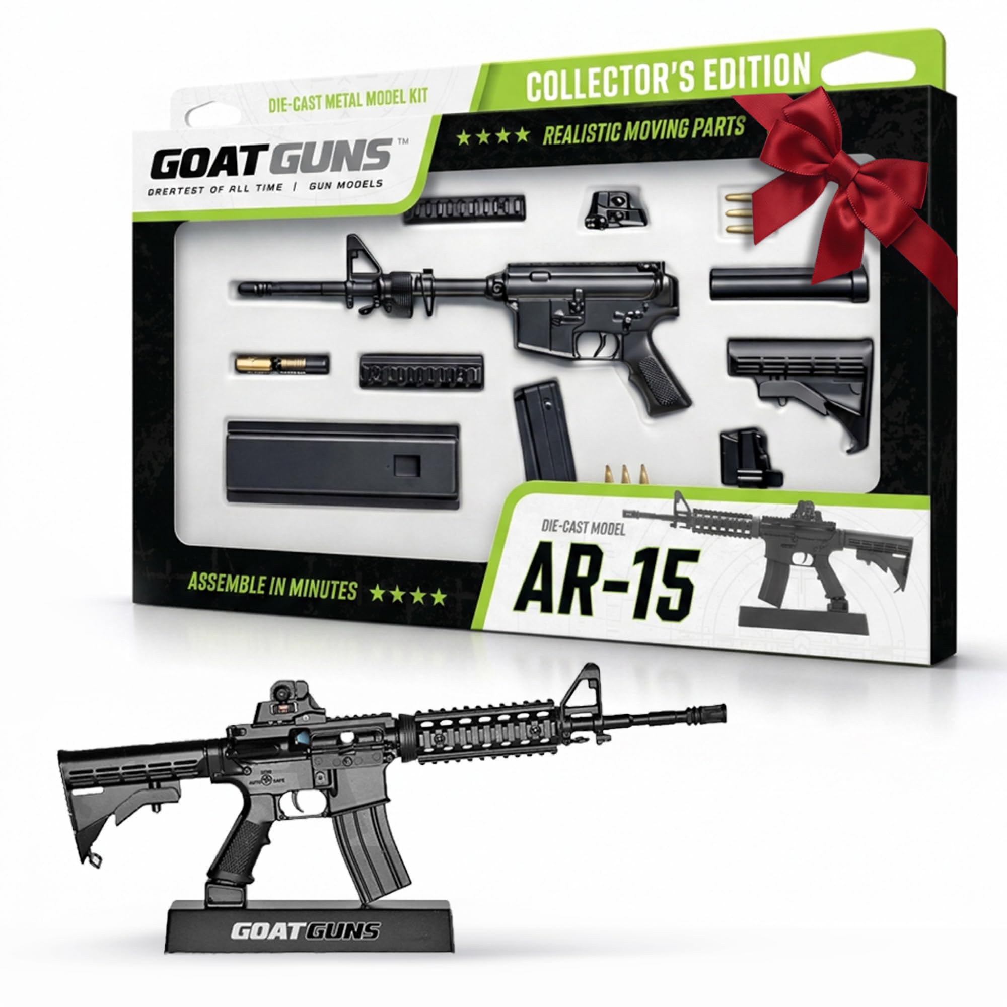 ゴートガンズ ゴートミニチュア AR15 チャーキー SG エクストラ Amazon.com: GOAT GUNS Miniature AR 15 (Charky) | 1:3 Scale Diecast