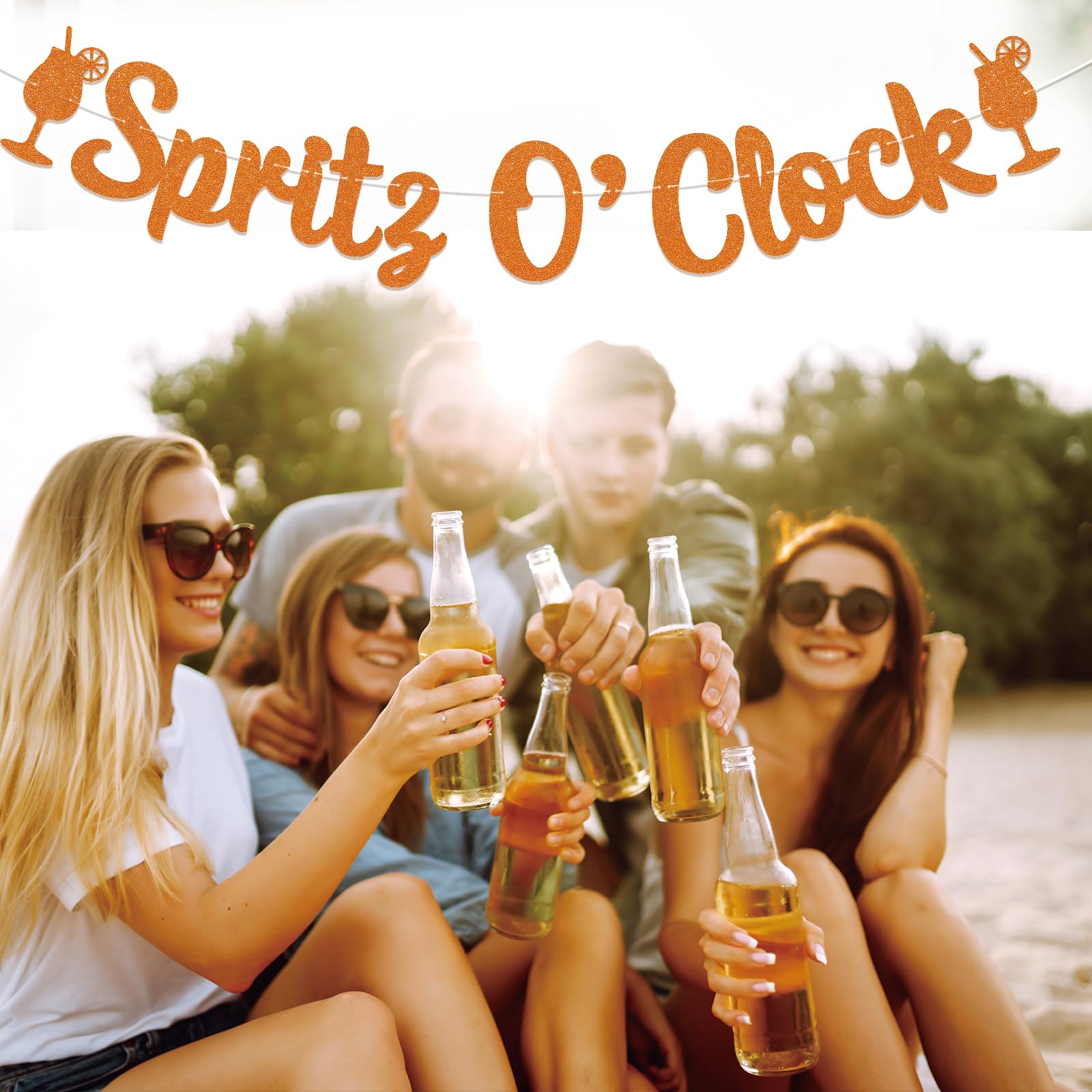 Spritz Bar Sign Spritz O'Clock Banner - Lemon Citrus Bridal Shower