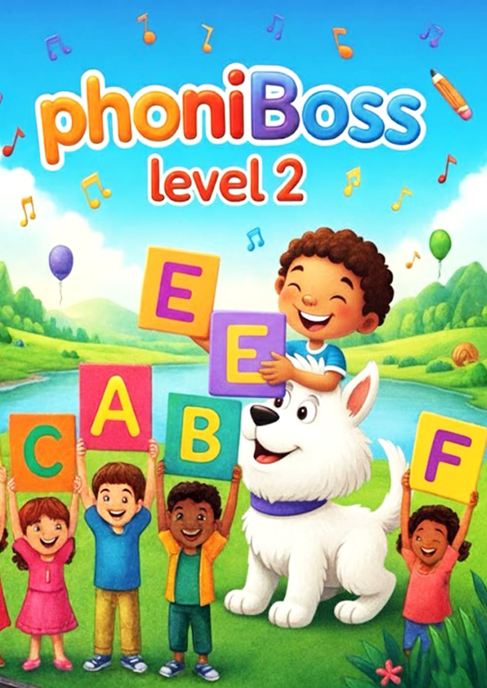 phoniBoss level 2: Early Phonics Workbook for Kids Blending Sounds, CVC Words, and Early Reading Skills