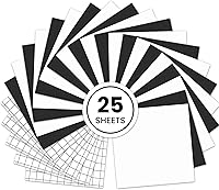 Vista 7 de Permanent Vinyl Sheets- 15Pack 12"x12" Glossy Silver Adhesive Vinyl + 5 Transfer Tapes, Silver Permanent Adhesive Sheets for All Cutting Machine