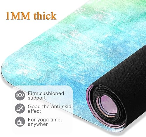 Miniatura 5 de Qilmy Tapete de yoga con diseño de mandala de fantasía, textura antideslizante, tapete de yoga profesional respetuoso con el medio ambiente para