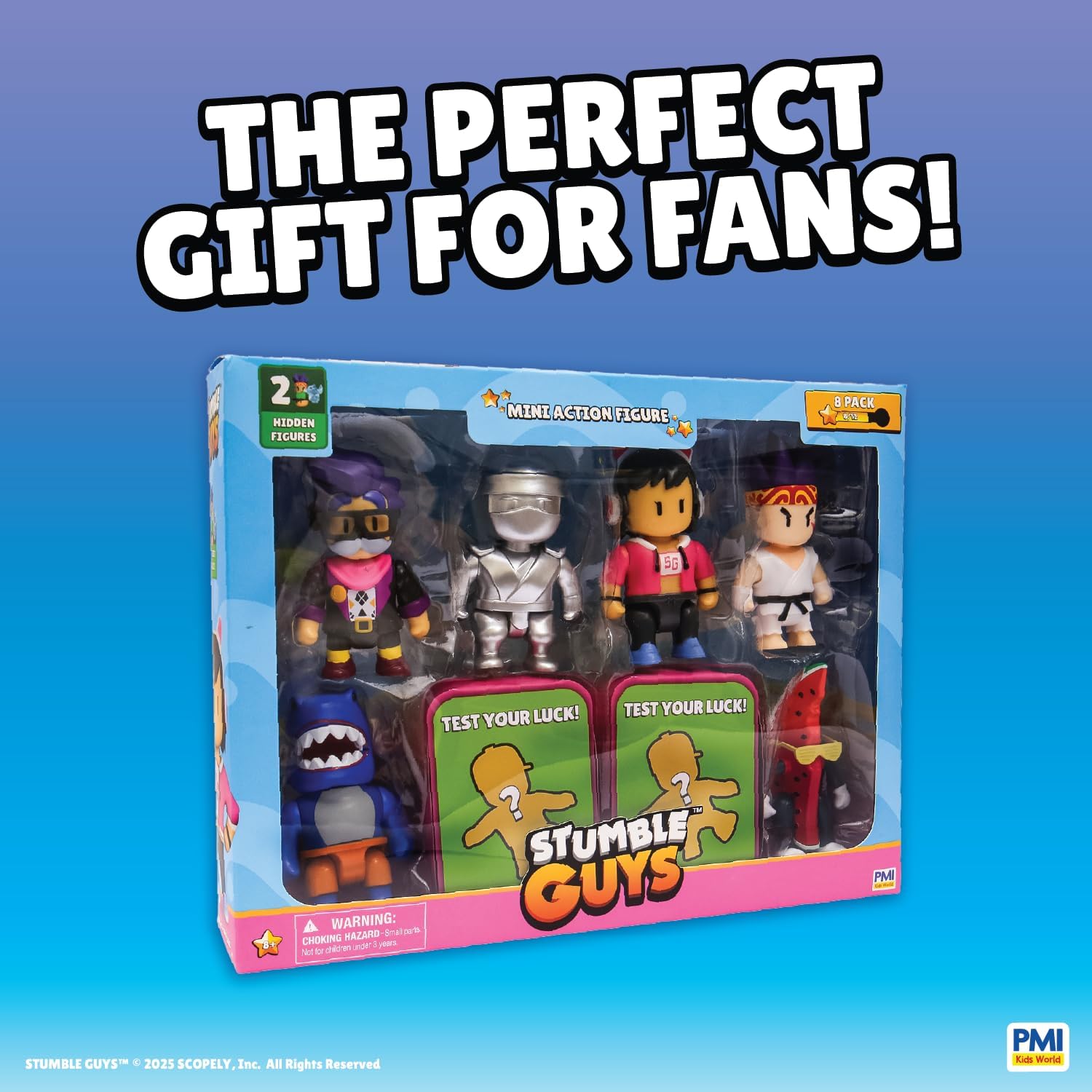 P.M.I. Stumble Guys Series 3 Mini Articulated Action Figures 8-Pack Deluxe Box (Assortment A)