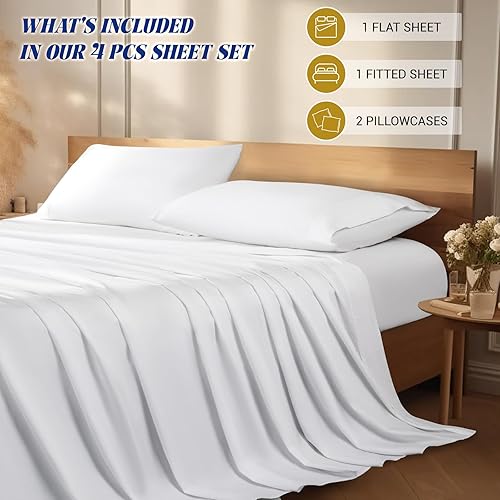 Miniatura 8 de Shilucheng Juego de sábanas de algodón de 1200 hilos, sábanas de lujo 100% algodón egipcio, sábanas de calidad de hotel de 5 estrellas,