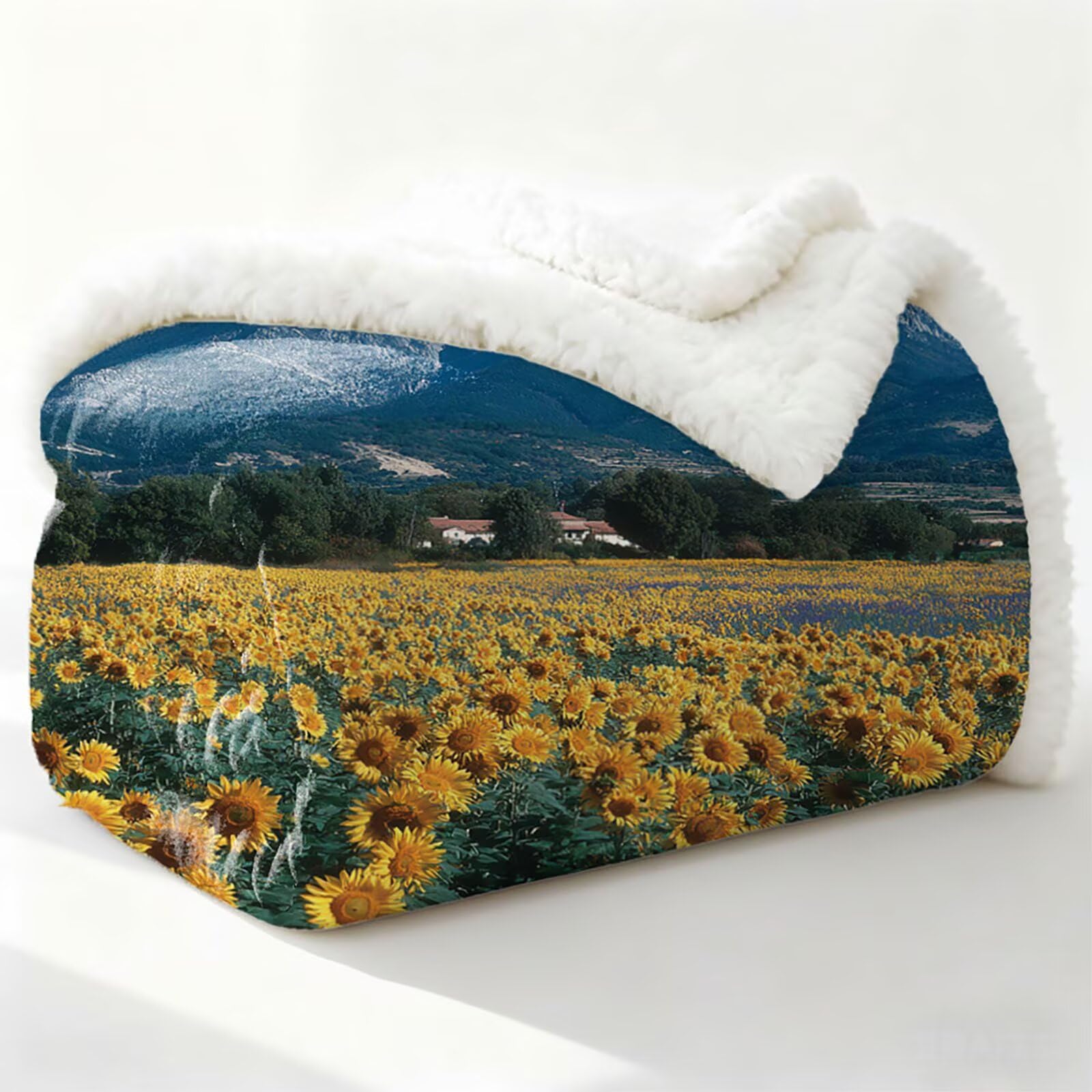 Zimowe koce górskie, kwiat koc sofa zima 140x200cm, miękkie przytulne ciepłe i puszyste dwustronne koce kaszmirowe ciepłe i przytulne uczucie A-4288