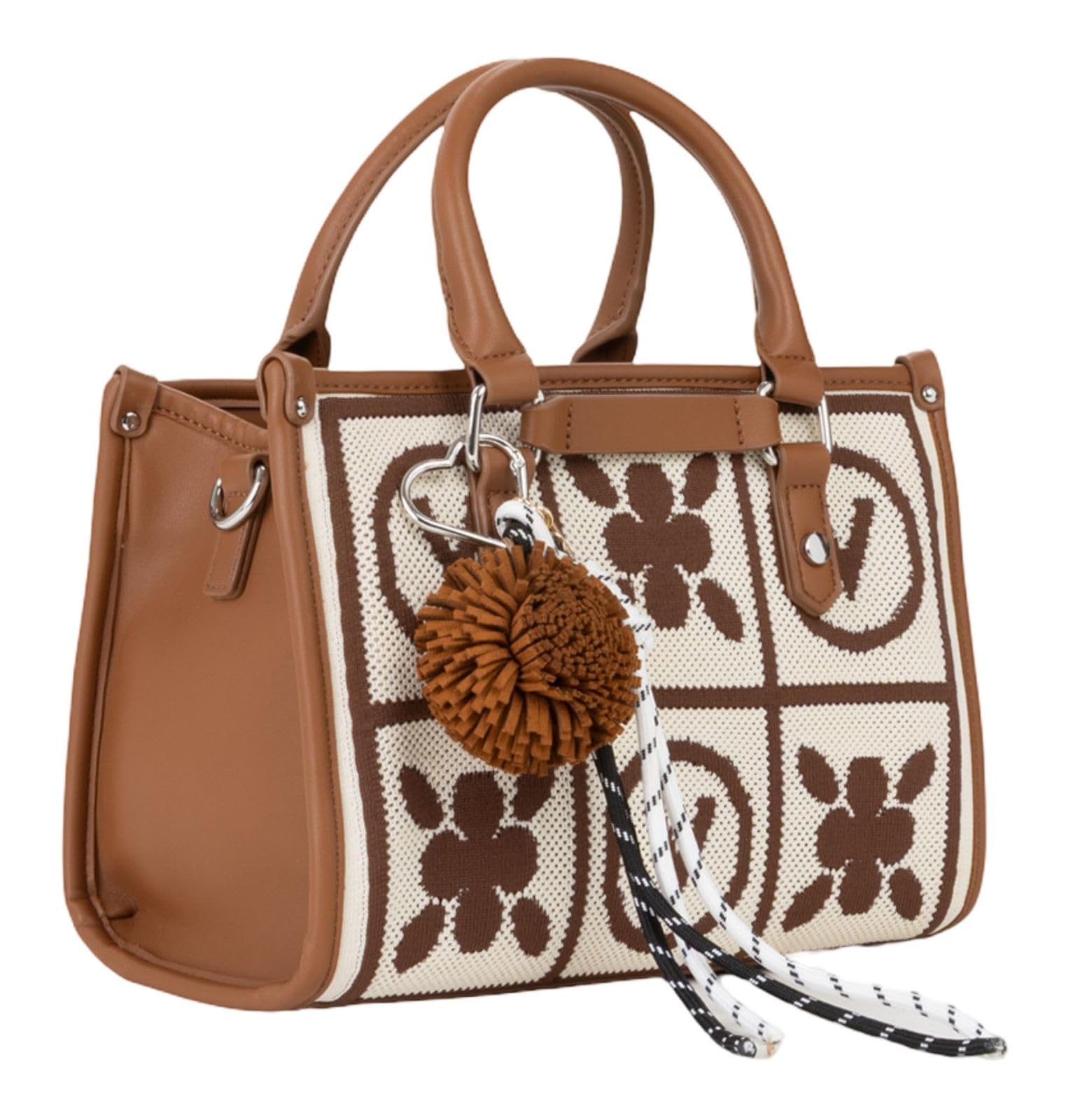 Valentino Handtasche Umhängetasche Tyle Shopping Bag Cuoio/Multicolor braun
