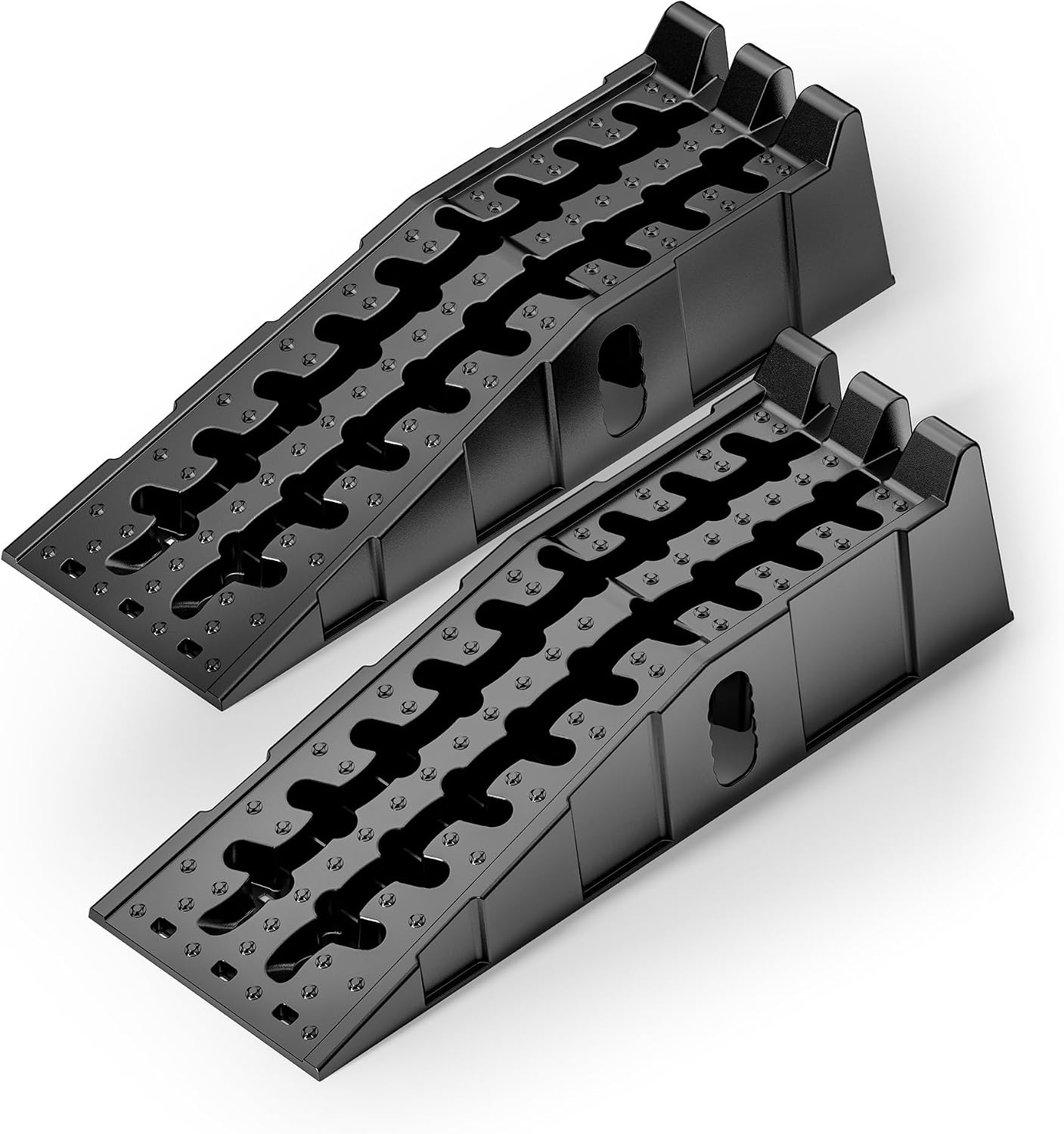 XPOtool Car Ramp Set of 2, Heavy Duty HDPE Plastic, 5t Capacity ...