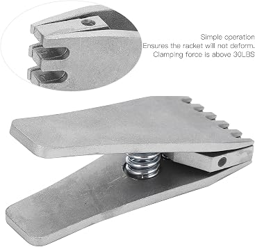 Badminton Stringing Clamp Stainless Steel, Clamp with Base for Repairing Rackets, Simple and Convenient, Clamping Force, for Stringing Machines, Badminton Equipment